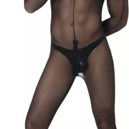 Bodystocking Overall Ganzkörper-Strumpfhose für Männer Spandex/Nylon Gr.: M/L
