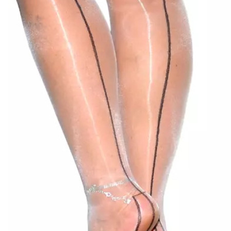 Fully Fashioned Stockings Weiss 20den Sexy Nylons 56,3% Nylon 43,7%Elasthan S/M